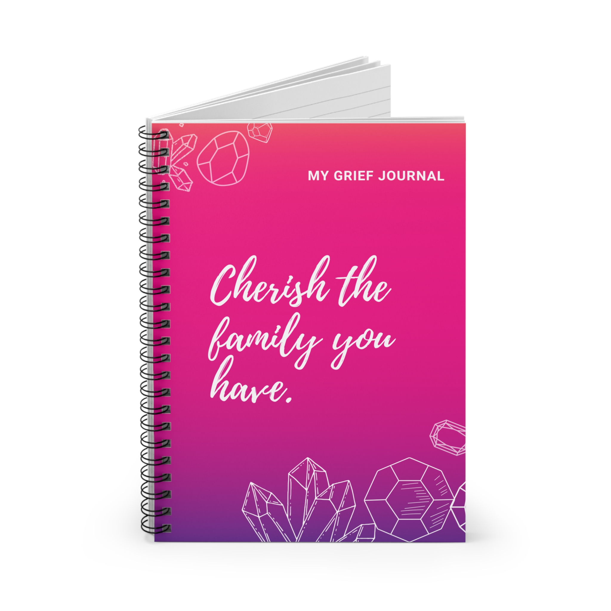 Spiral Notebook - Cherish the Family you have Ruled Line - Image 2